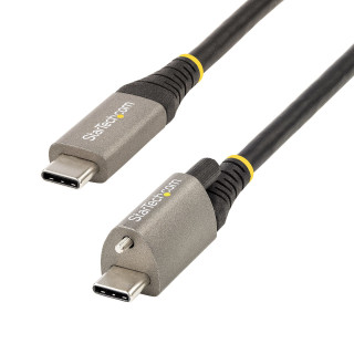 StarTech.com Câble USB-C de 1m, Verrouillage de la Vis Supérieure, USB 10Gbps, 100W (5A) Power Delivery, 8K 60Hz/4K 144Hz DP 