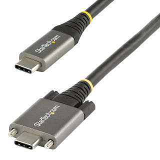 StarTech.com Câble USB-C de 1m, Verrouillage de la Vis Latérale, USB 10Gbps, 100W (5A) Power Delivery, 8K 60Hz/4K 144Hz DP Al