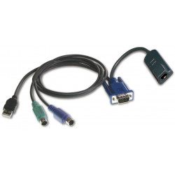 Vertiv Avocent 1 x RJ-45 Femelle - 1 x Type A Mâle USB, 1 x HD-15 Mâle, 2 x Mini-DIN (PS/2) Mâle Clavier/Souris