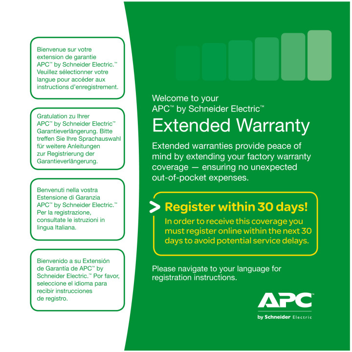 APC WBEXTWAR1YR-SD-01 extension de garantie et support