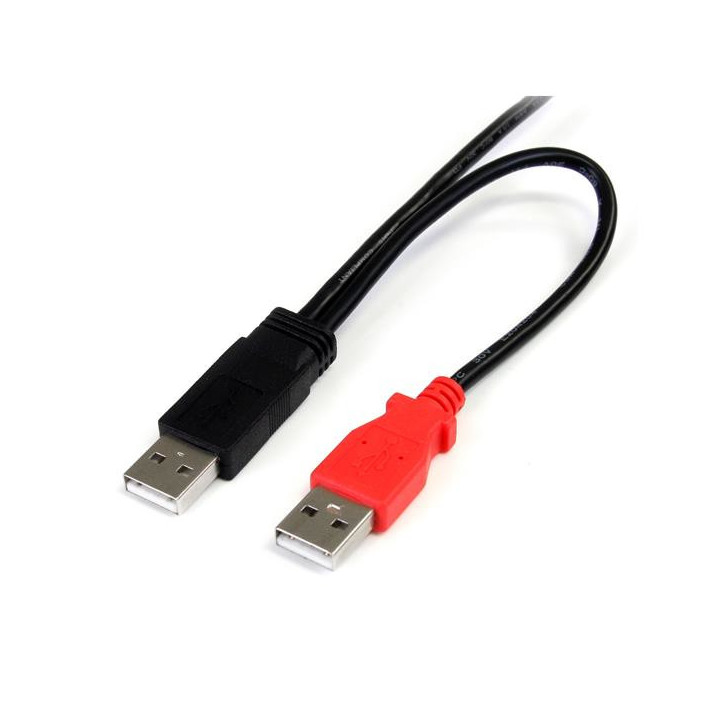 StarTech.com Câble USB 2.0 en Y de 91 cm pour disque dur externe - 2x USB A (M) vers 1x USB Micro B (M)
