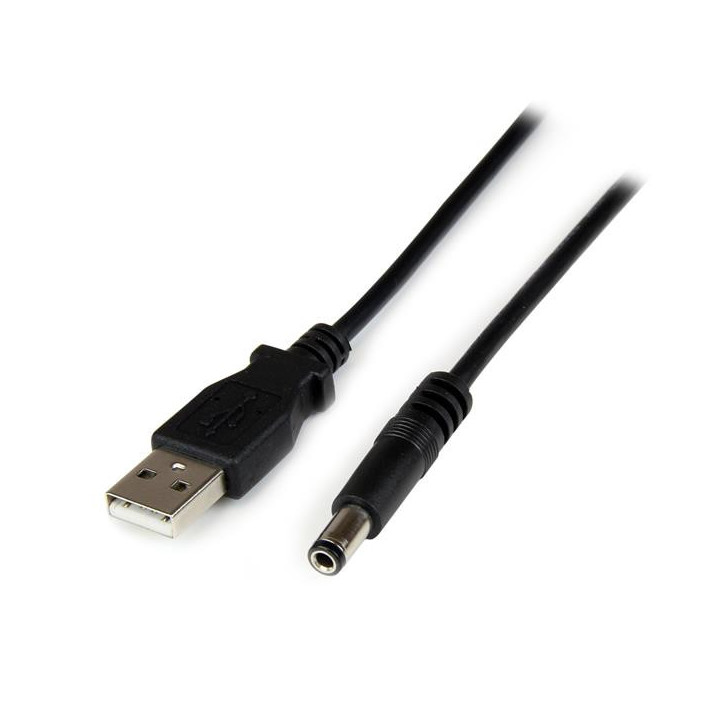 StarTech.com Câble d'alimentation USB vers prise CC de 2 m - Cordon USB vers connecteur Type N 5,5 mm 5V