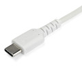 StarTech.com Câble de Charge Rapide USB-C de 2m, Robuste, Charge et Synchronisation, 60W (3A) PD, USB 2.0, Gaine TPE Blanche e