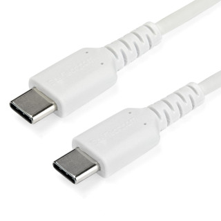 StarTech.com Câble de Charge Rapide USB-C de 2m, Robuste, Charge et Synchronisation, 60W (3A) PD, USB 2.0, Gaine TPE Blanche e