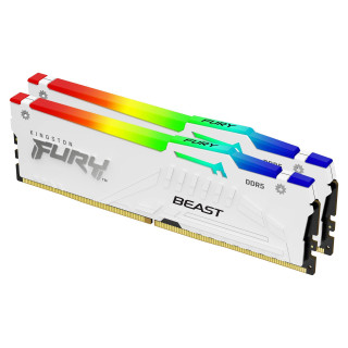 Kingston Technology FURY Beast 32 Go 5600 MT/s DDR5 CL36 DIMM (Kits de 2) White RGB EXPO