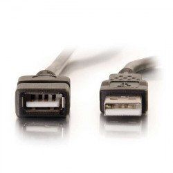 C2G 3 m Rallonge de câble USB 2.0 mâle A vers femelle A - Noir