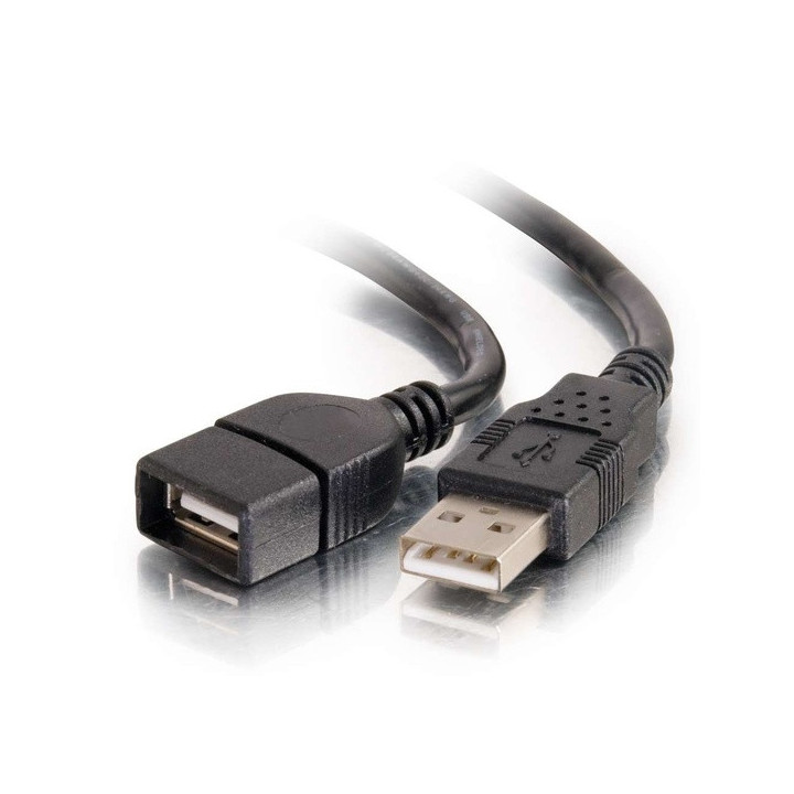 C2G 3 m Rallonge de câble USB 2.0 mâle A vers femelle A - Noir