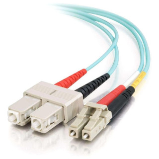 C2G 85537 câble InfiniBand et à fibres optiques 15 m LC SC OFNR Turquoise