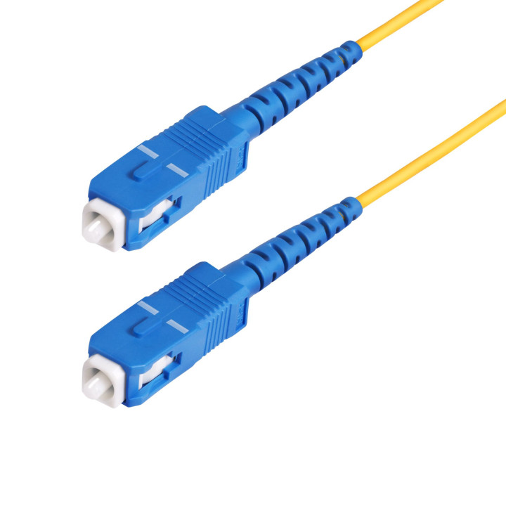 StarTech.com Câble Fibre Optique de 30m Duplex Monomode SC à SC (UPC) OS2, 9/125µm, 40G/100G, Cordon Fibre Optique, Insensib