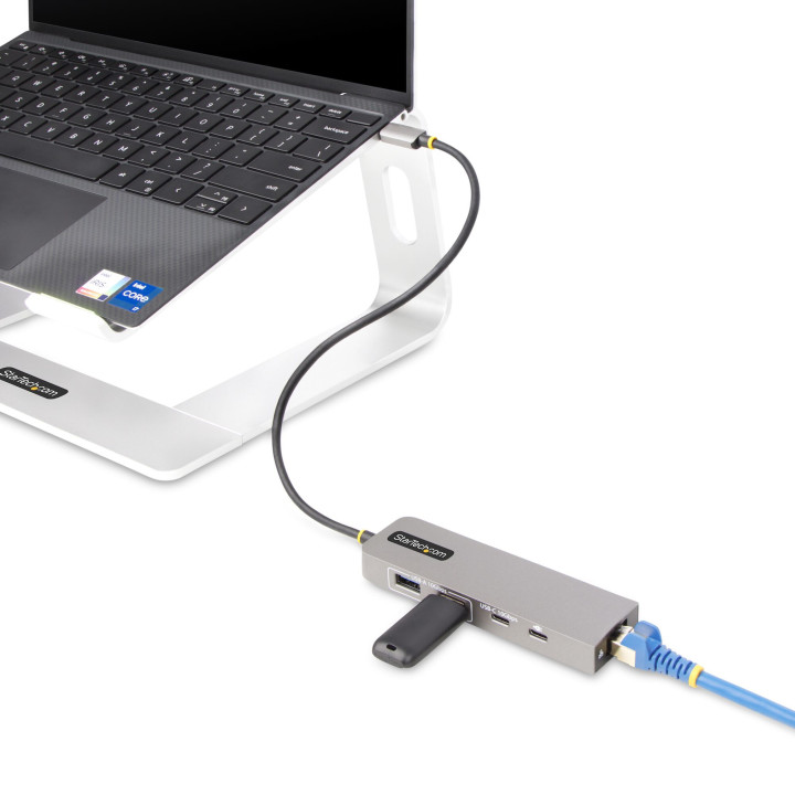 StarTech.com Hub USB-C à 3 Ports Ethernet 2,5 Gbps et Port Power Delivery 100W Pass-Through, USB 3.2 10Gbps, 2x USB-A/1x USB-C