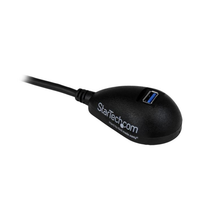 StarTech.com Câble d'extension SuperSpeed USB 3.0 de 1,5m - Rallonge USB A vers A sur socle - M/F - Noir
