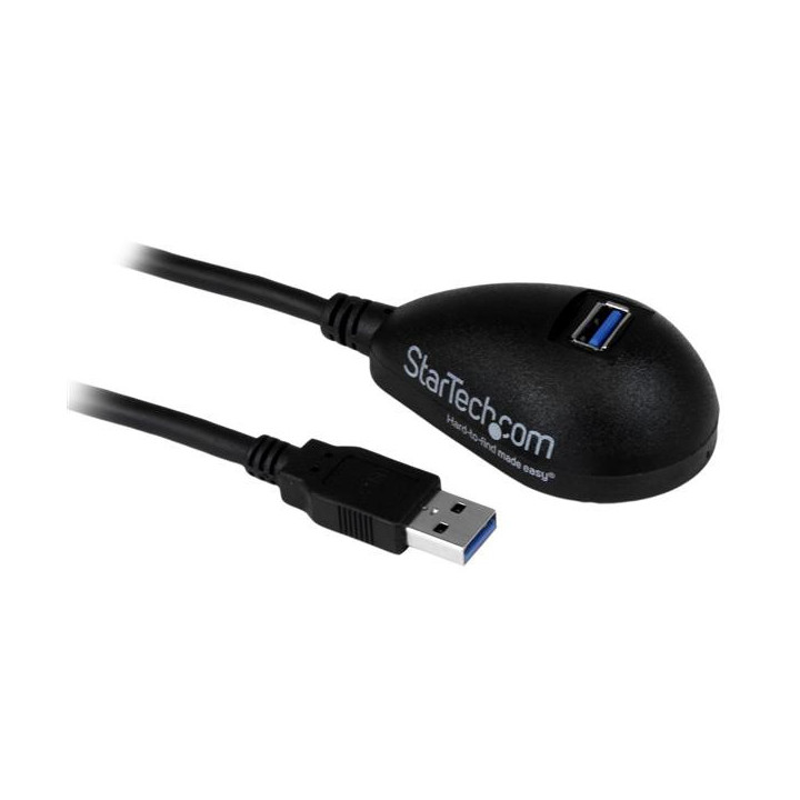 StarTech.com Câble d'extension SuperSpeed USB 3.0 de 1,5m - Rallonge USB A vers A sur socle - M/F - Noir