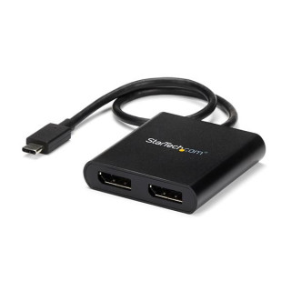 StarTech.com Adaptateur USB-C vers Double DisplayPort 1.2, Hub USB-C Multi-Moniteur MST, Double écran 4K 30Hz/1080p 60Hz DP Ex