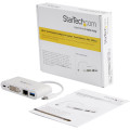 StarTech.com Adaptateur Multiport USB C - Adaptateur Vidéo USB-C vers DVI-D (numérique) avec 60W PD Passthrough Charging, GbE