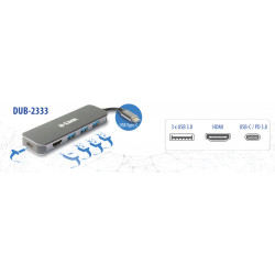 D-Link Station d'accueil USB-C 5-en-1 avec HDMI/alimentation DUB-2333