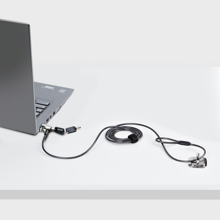 StarTech.com NANOK-LAPTOP-LOCK câble antivol Noir, Argent 2 m