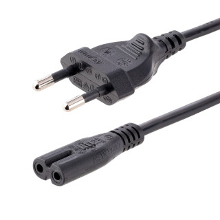 StarTech.com Câble d'Alimentation pour Ordinateur Portable de 3m - Prise EU vers Connecteur C7, 2,5A 250V, 18AWG - Câble d'Al