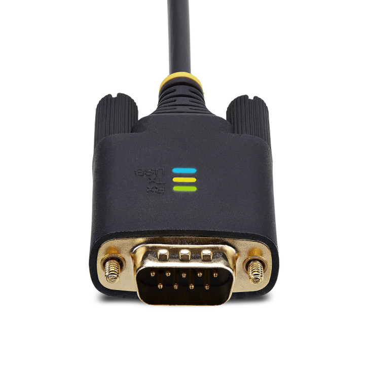 StarTech.com Adaptateur USB vers Série de 3m - COM Rétention, Câble Adaptateur/Convertisseur USB RS232, Vis/Écrous Intercha