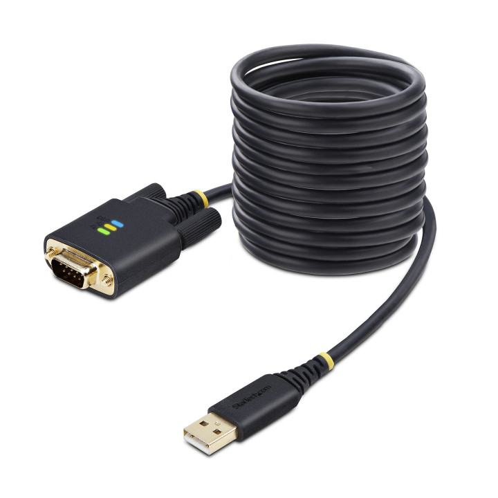 StarTech.com Adaptateur USB vers Série de 3m - COM Rétention, Câble Adaptateur/Convertisseur USB RS232, Vis/Écrous Intercha