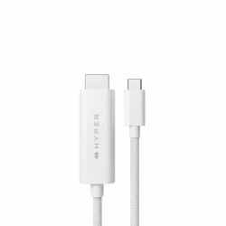 HYPER HD6007WHGL câble HDMI 2,5 m USB-C HDMI Type A (Standard) Blanc