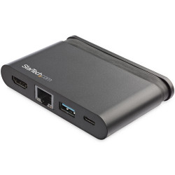 StarTech.com Adaptateur Multiport USB-C - Mini Dock USB-C avec 4K HDMI - 100W PD 3.0 Pass-Through, 1x USB-A, 1x USB-C, GbE - St