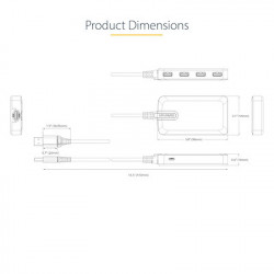 StarTech.com Hub USB 4 Ports - USB 3.0 5Gbps, Alimenté par Bus - Hub USB-A vers 4x USB-A avec entrée d'alimentation auxiliair