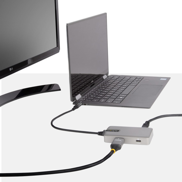 StarTech.com Adaptateur Multiport USB-C - Mini Dock USB Type-C vers 4K 60Hz HDMI 2.0 - 100W Power Delivery Pass-trough – Hub 