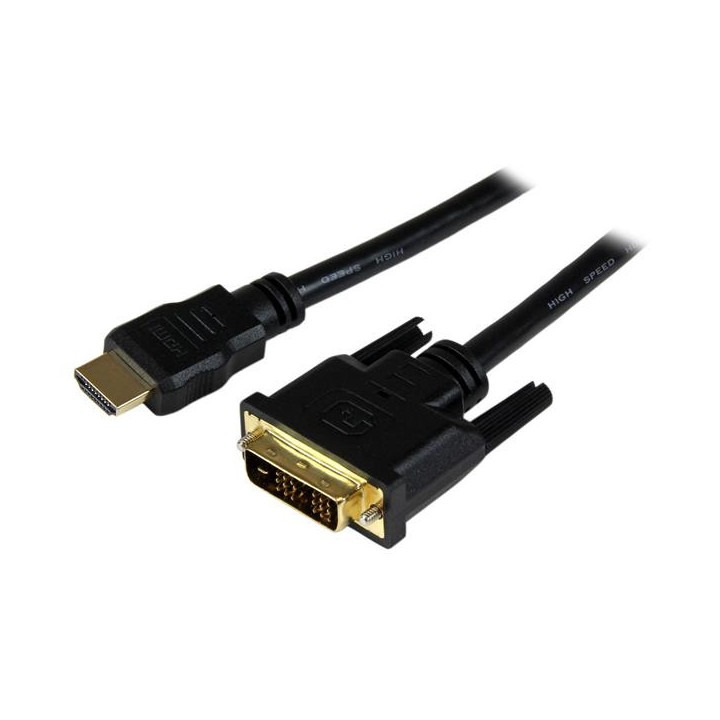 StarTech.com Câble HDMI vers DVI-D M/M 1,5 m - Cordon HDMI vers DVI-D Mâle / Mâle 1,5 Mètres