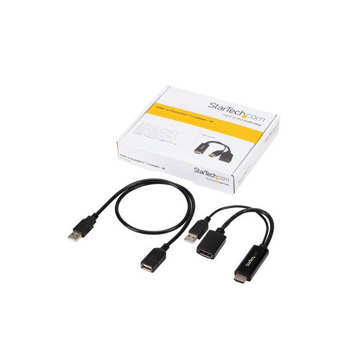 StarTech.com Adaptateur HDMI vers DisplayPort 4K alimenté par USB