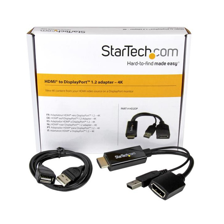 StarTech.com Adaptateur HDMI vers DisplayPort 4K alimenté par USB