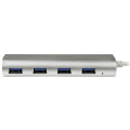 StarTech.com Hub USB à 4 Ports avec Ethernet, USB-A, Gigabit Ethernet/GbE, USB 5Gbps, Design Robuste, Alimentation par Bus, Hu