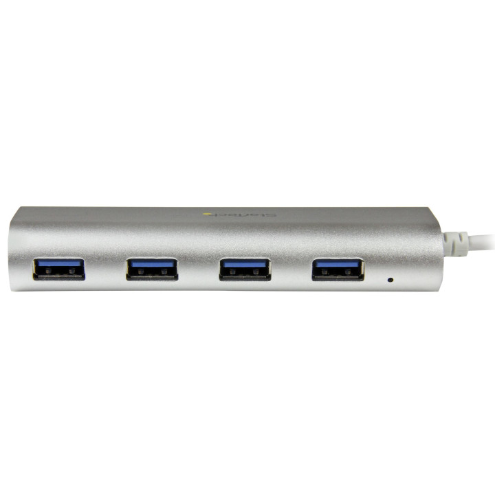StarTech.com Hub USB à 4 Ports avec Ethernet, USB-A, Gigabit Ethernet/GbE, USB 5Gbps, Design Robuste, Alimentation par Bus, Hu