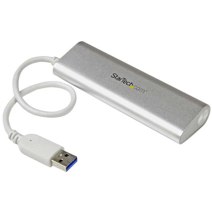 StarTech.com Hub USB à 4 Ports avec Ethernet, USB-A, Gigabit Ethernet/GbE, USB 5Gbps, Design Robuste, Alimentation par Bus, Hu