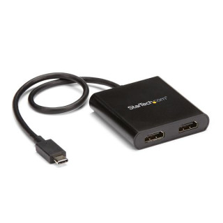 StarTech.com Adaptateur USB-C vers Double HDMI, Hub USB Type-C Multi-Moniteur MST, Double Extender / Splitter d'Affichage HDMI 