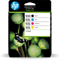 HP 934 Pack de 4 cartouches d'encre noire/935 Pack de 4 cartouches d'encre cyan/magenta/jaune authentiques