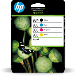 HP 934 Pack de 4 cartouches d'encre noire/935 Pack de 4 cartouches d'encre cyan/magenta/jaune authentiques