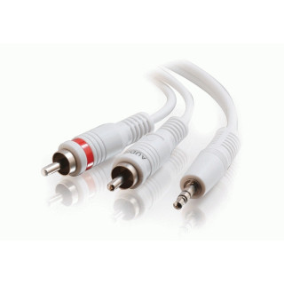 C2G 3m 3.5mm Male to 2 RCA-Type Male Audio Y-Cable - iPod câble audio 3,5mm 2 x RCA Blanc