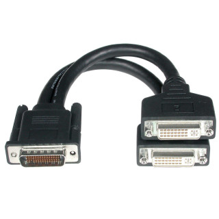 C2G LFH-59 M / 2 DVI-I F Cable 0.2m 0,2 m DMS Noir