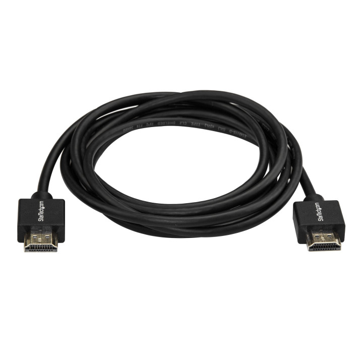 StarTech.com Câble HDMI 2.0 Fin de 2m, Câble HDMI Haute Vitesse 4K 60Hz avec Ethernet, Câble HDMI UHD, Classé CL2, Câble/C