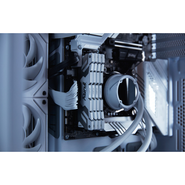 Kingston Technology FURY 64 Go 6400 MT/s DDR5 CL32 DIMM (kit de 2) Renegade White XMP