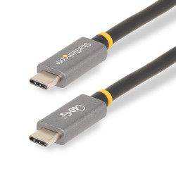 StarTech.com Câble USB4 de 1m 40Gbps, 240W (5A) Power Delivery, 8K 120Hz/4K 240Hz DP Alt Mode, Câble USB-C Certifié USB-IF -