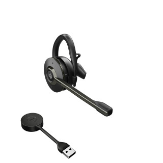 Jabra Engage 55 Casque Sans fil Crochets auriculaires Bureau/Centre d'appels Noir, Titane