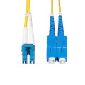 StarTech.com 5m (16.4ft) LC to SC (UPC) OS2 Single Mode Duplex Fiber Optic Cable, 9/125µm, 100G, Bend Insensitive, Low Inserti