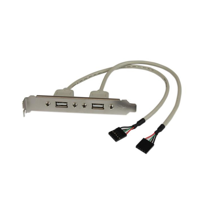 StarTech.com Adaptateur de plaque femelle 2 ports USB A