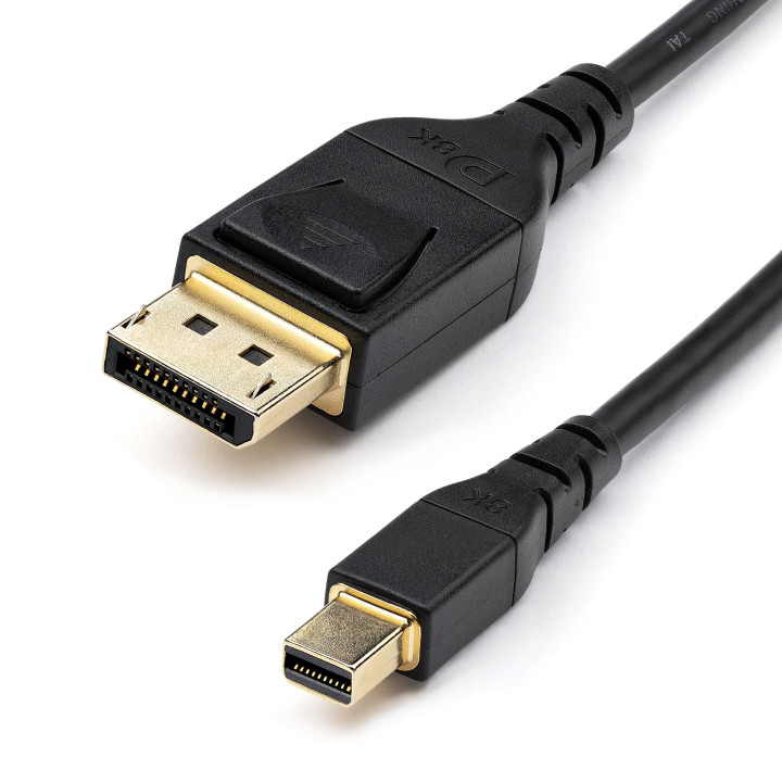 StarTech.com Câble 1m certifié VESA Mini DisplayPort vers DisplayPort 1.4 - 8K 60Hz HBR3 HDR - Super UHD mDP vers DP 1.4 - Ul