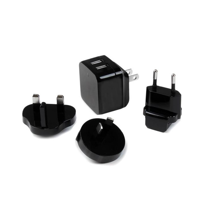 StarTech.com Chargeur mural USB à 2 ports - Haute puissance (17 W / 3,4 A) - Chargeur de voyage international