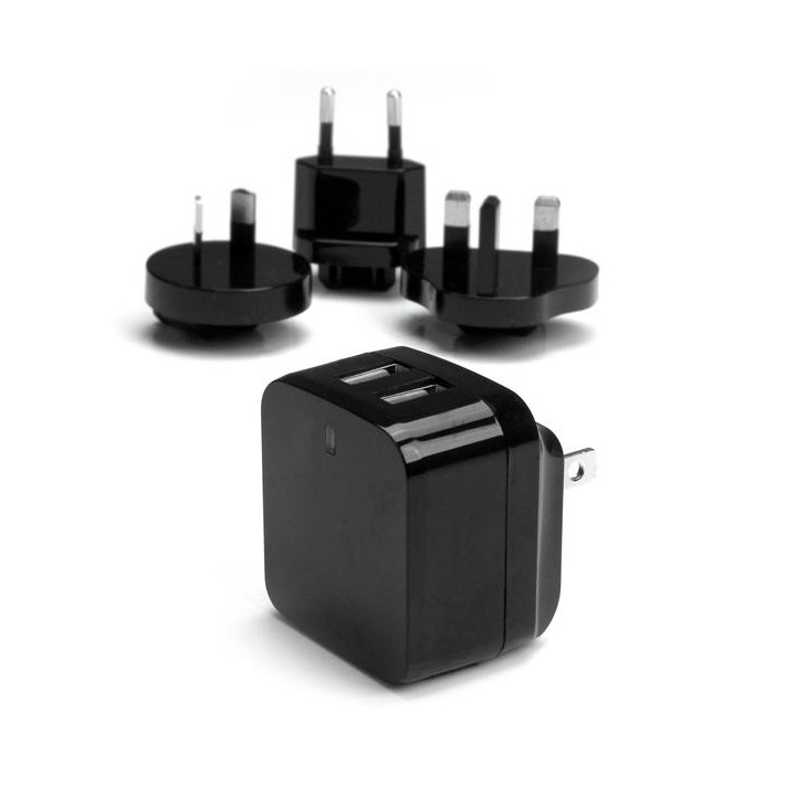 StarTech.com Chargeur mural USB à 2 ports - Haute puissance (17 W / 3,4 A) - Chargeur de voyage international