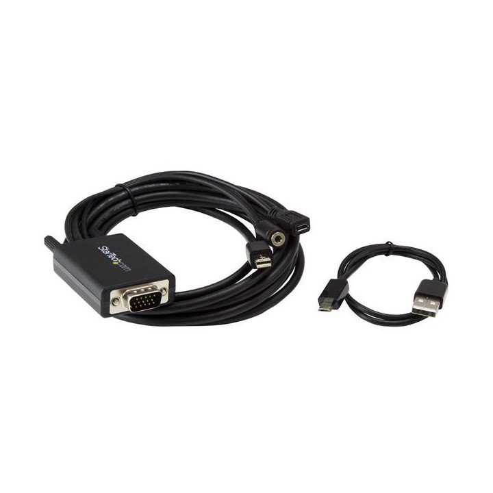 StarTech.com Câble adaptateur Mini DisplayPort vers VGA de 3 m avec audio - M/M - 1920x1200 / 1080p