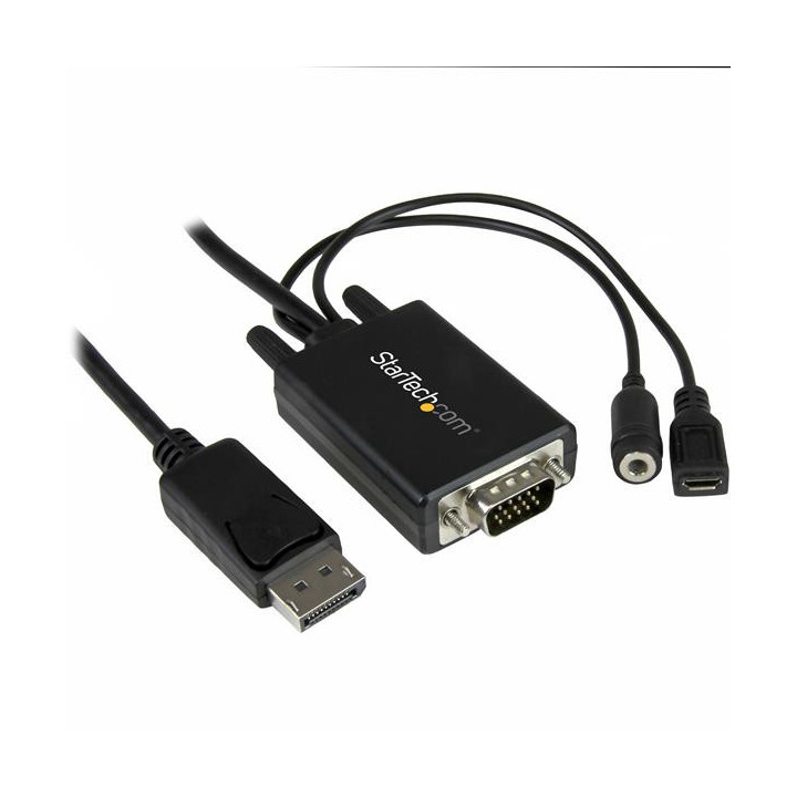 StarTech.com Câble adaptateur DisplayPort vers VGA de 3 m avec audio - M/M - 1920x1200 / 1080p