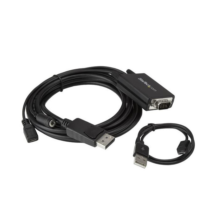 StarTech.com Câble adaptateur DisplayPort vers VGA de 3 m avec audio - M/M - 1920x1200 / 1080p